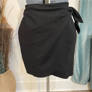 Loft Black Wrap Skirt